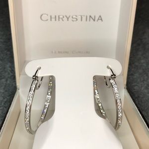 Crystal hoop earrings